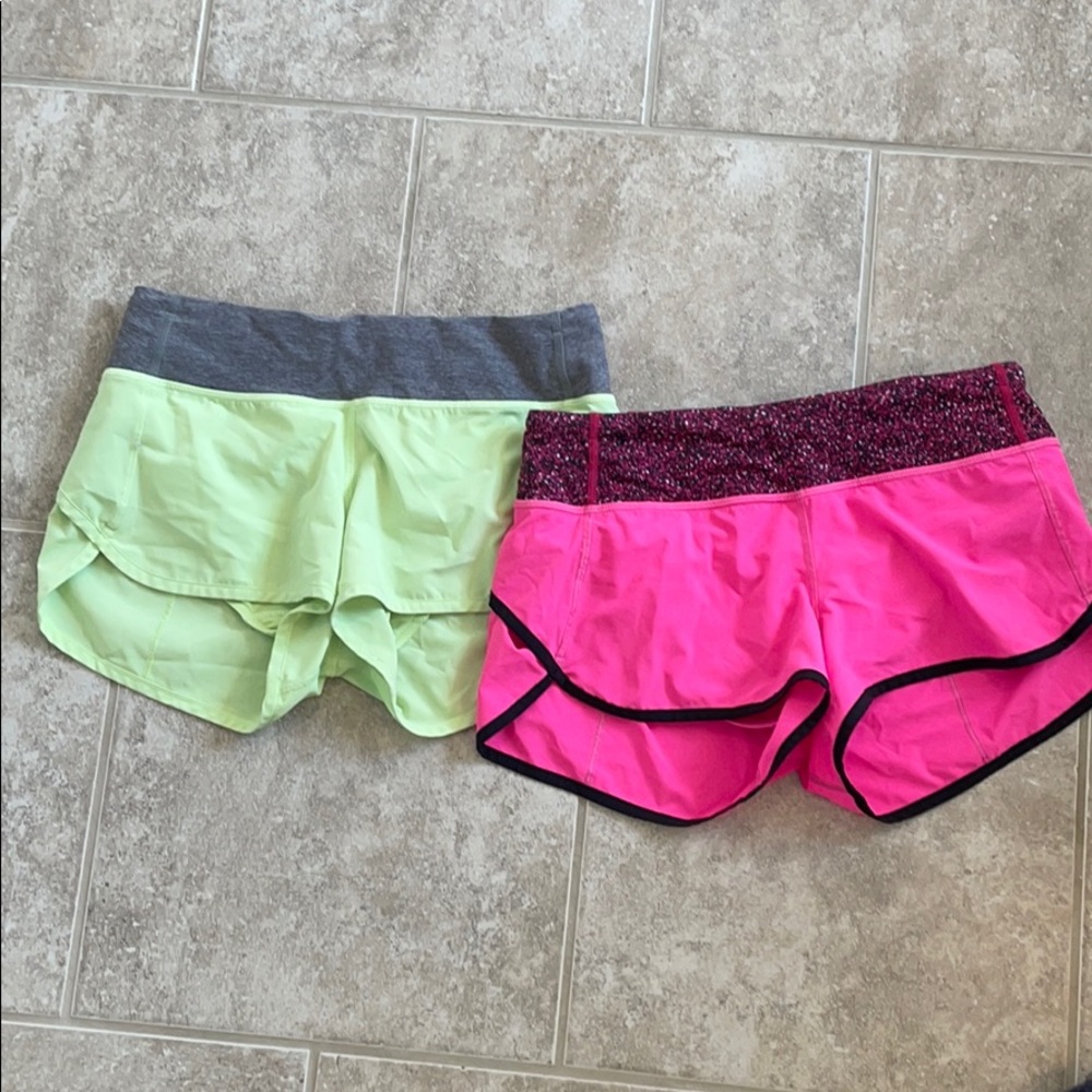 2 pairs Lululemon shorts. Size 2